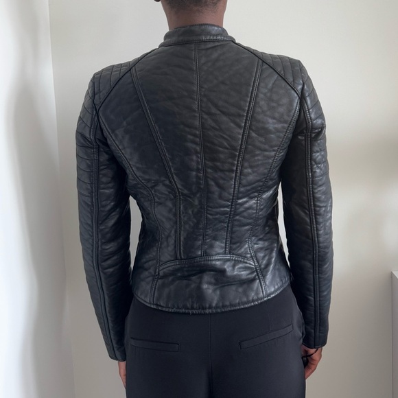 Marc New York Andrew Marc Blakely Faux Leather Moto Jacket in Black - Picture 6 of 15